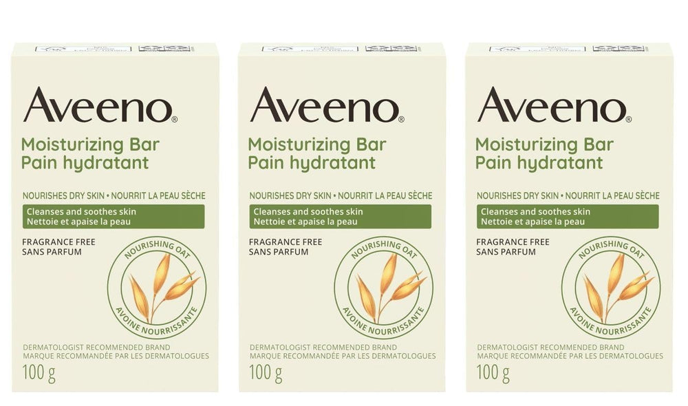 Aveeno Bar hydratant visage, emballage Pack3 prêt à l'emploi