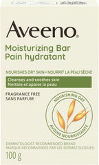 Texture avoine poudre fine de Aveeno Bar sur peau