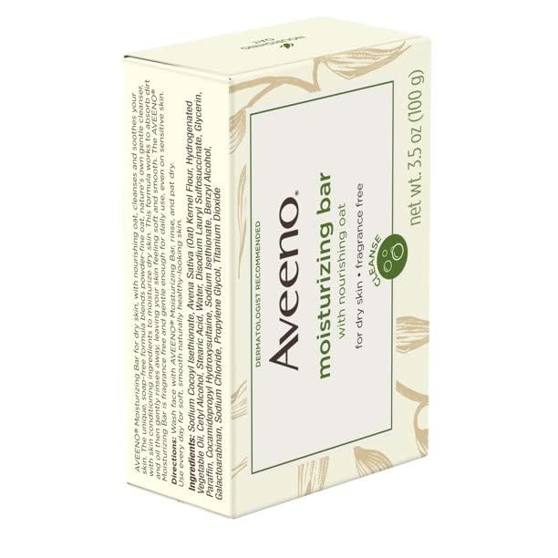 Aveeno bar recommandé par dermatologue pour routine douce