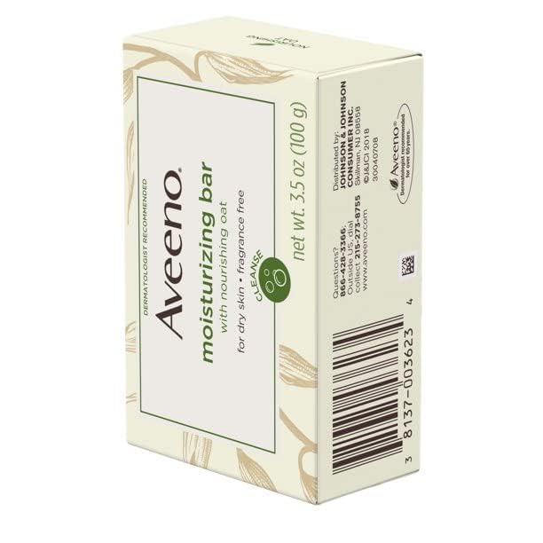 Aveeno bar texture lisse après rinçage
