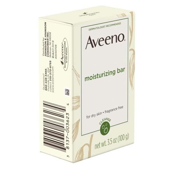 Aveeno bar visage sans parfum et sans colorant pour peaux sensibles