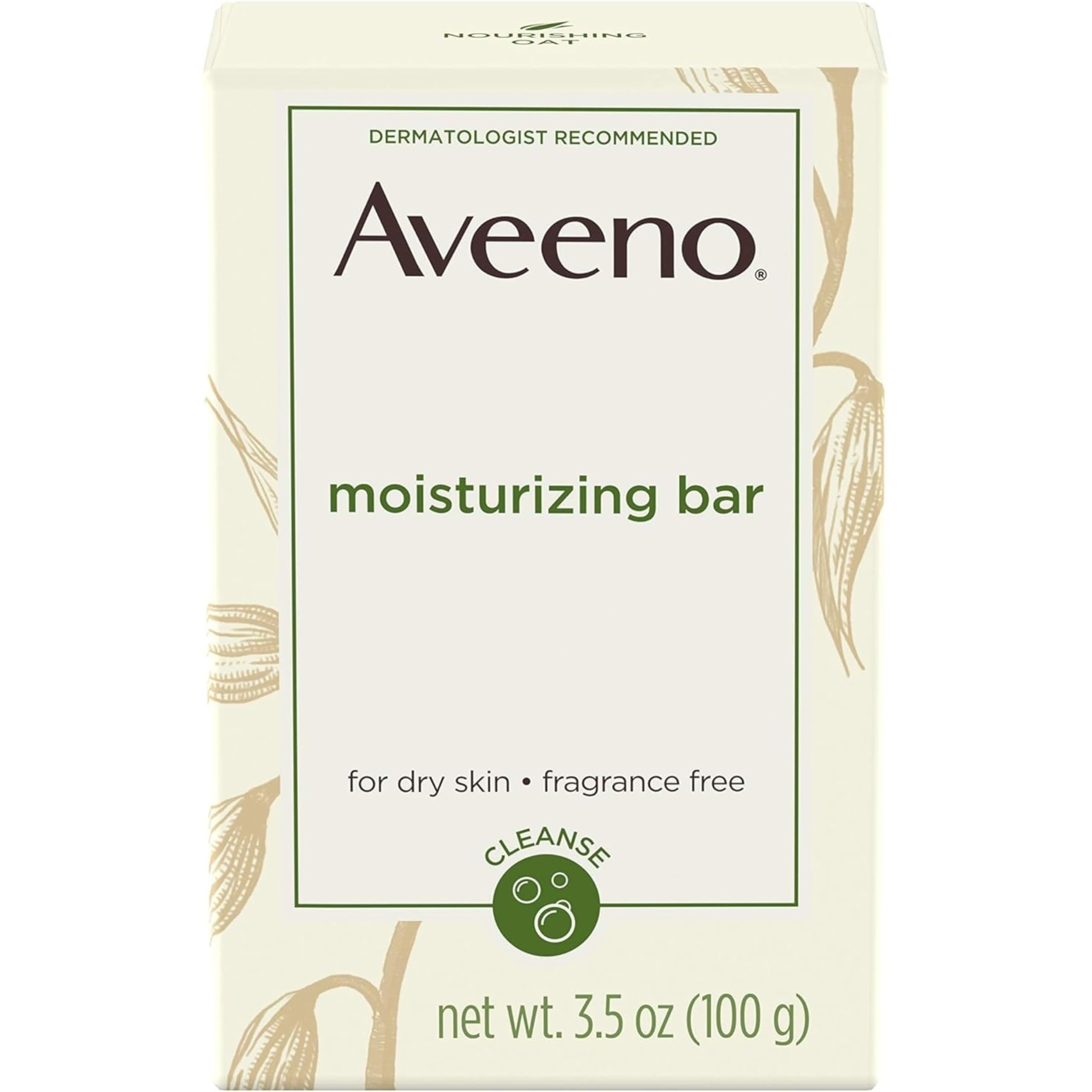 Aveeno Barre adaptée aux peaux sensibles, douceur fiable au quotidien.