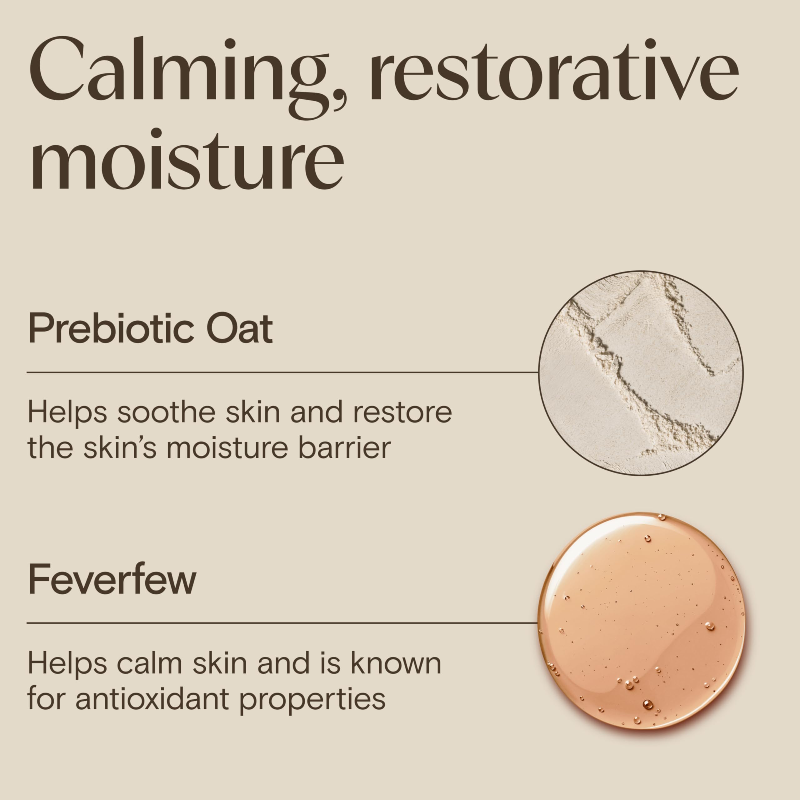 Aveeno Calm et Restore emballage: flacon pratique et hygiénique de 50 ml.