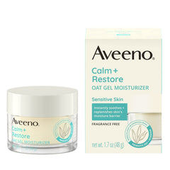 Aveeno Calm et Restore gel visage: texture légère qui apaise les peaux sensibles.