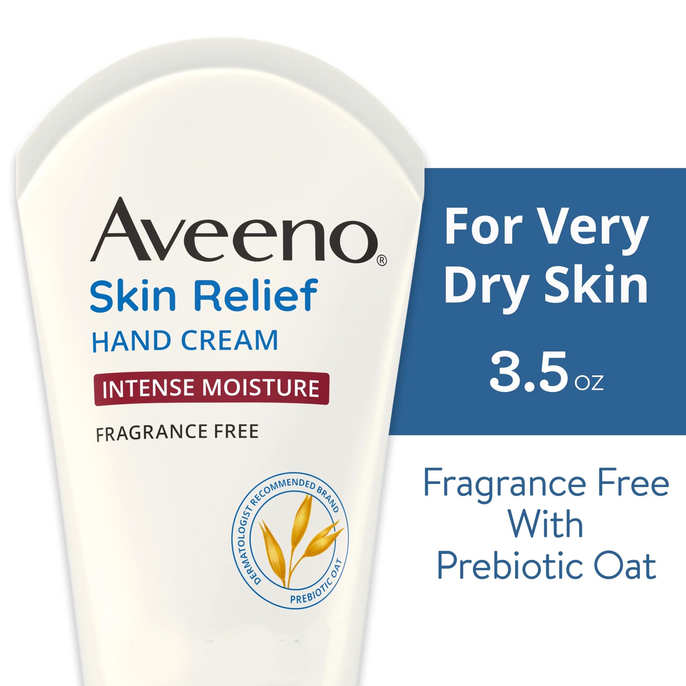 Aveeno crème mains intenses, emballage pratique et recyclable pour tous les jours.