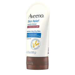 Aveeno crème mains intenses, sans parfum, idéale pour peaux sensibles.