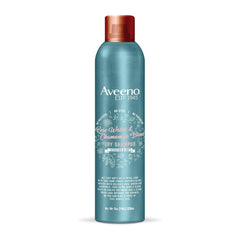 Aveeno shampooing sec, bouteille rose camomille, fraîcheur rapide sans lavage.