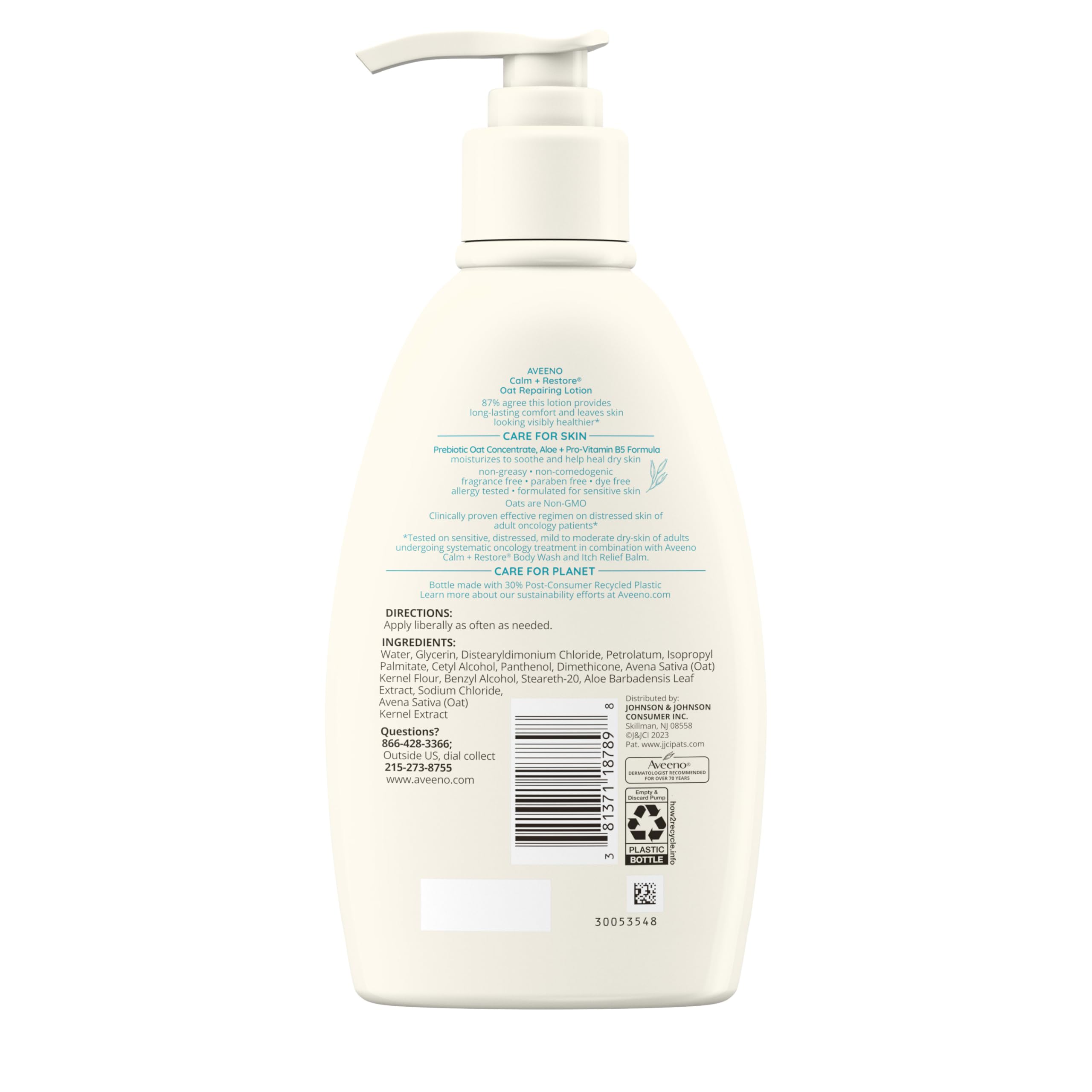 Aveeno Calm Restore: emballage 12 oz prêt à usage quotidien.