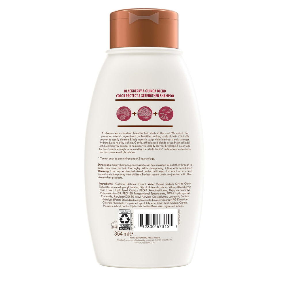 Aveeno Emballage 12oz, étiquette claire indiquant la taille pratique.