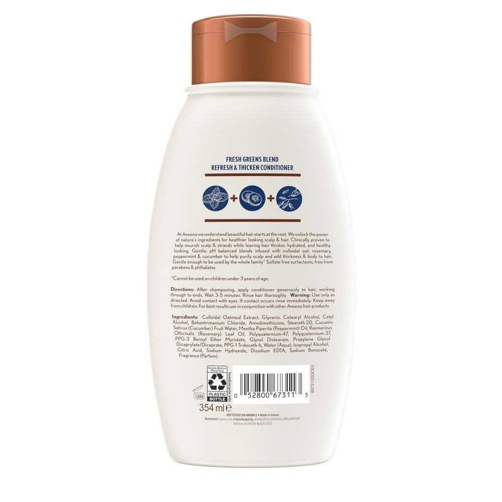 Aveeno Fresh Greens Blend: emballage écoresponsable.