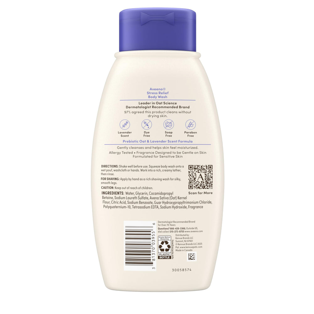 Aveeno Stress Relief, gel utilisable pour rasage des jambes.