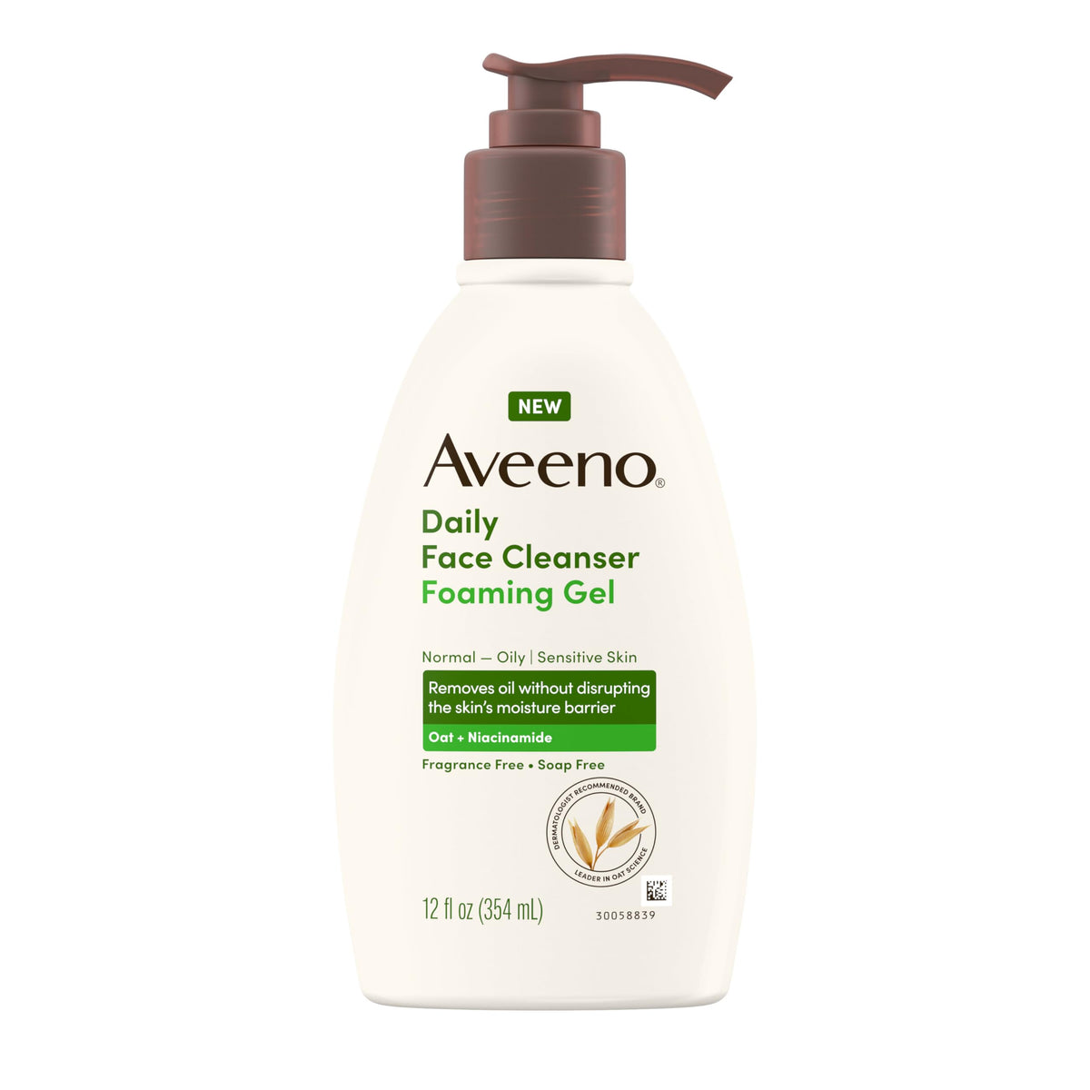 Gel moussant Aveeno visage quotidien, nettoyage en douceur et sans dessèchement