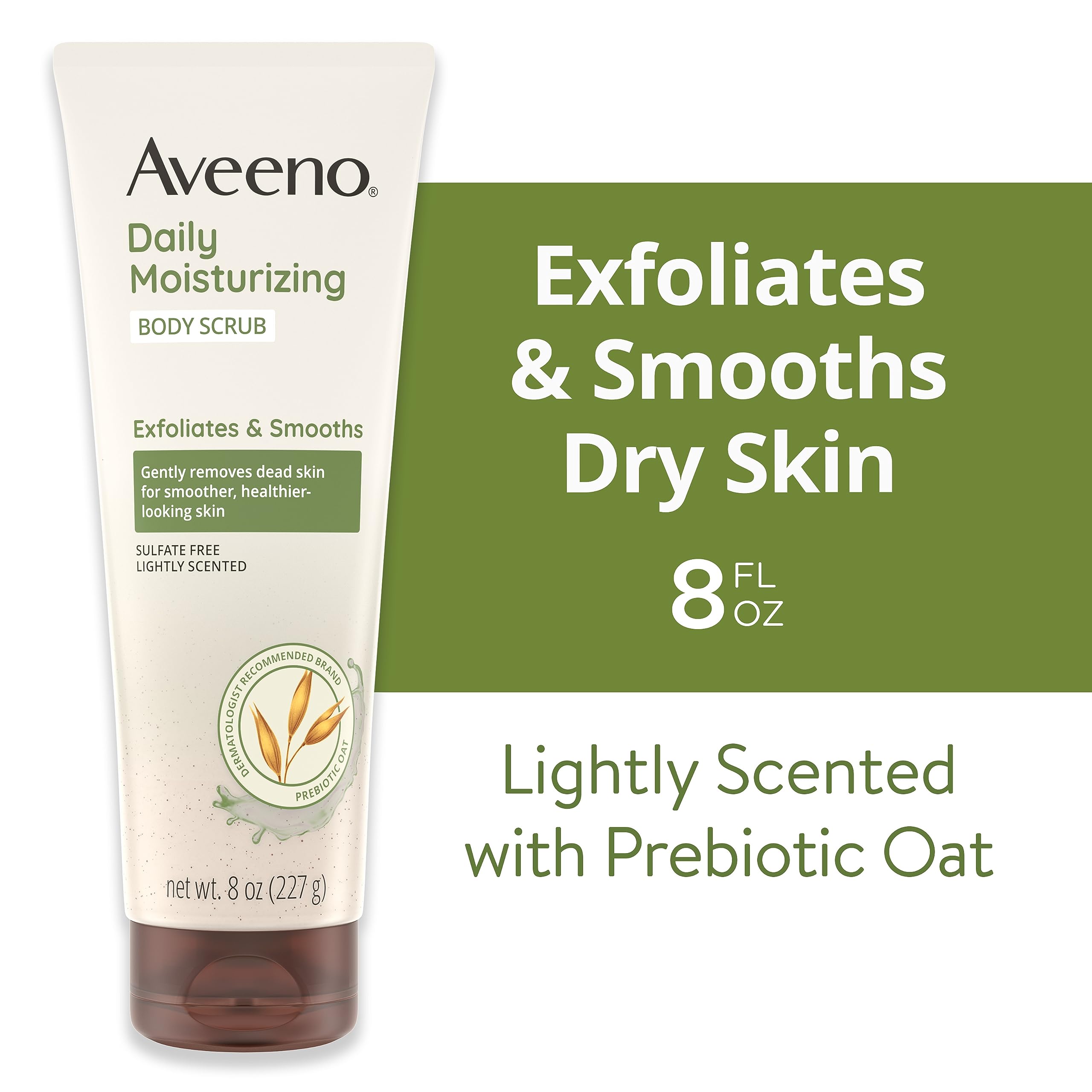 Aveeno gommage corporel quotidien sans sulfates, formulation douce