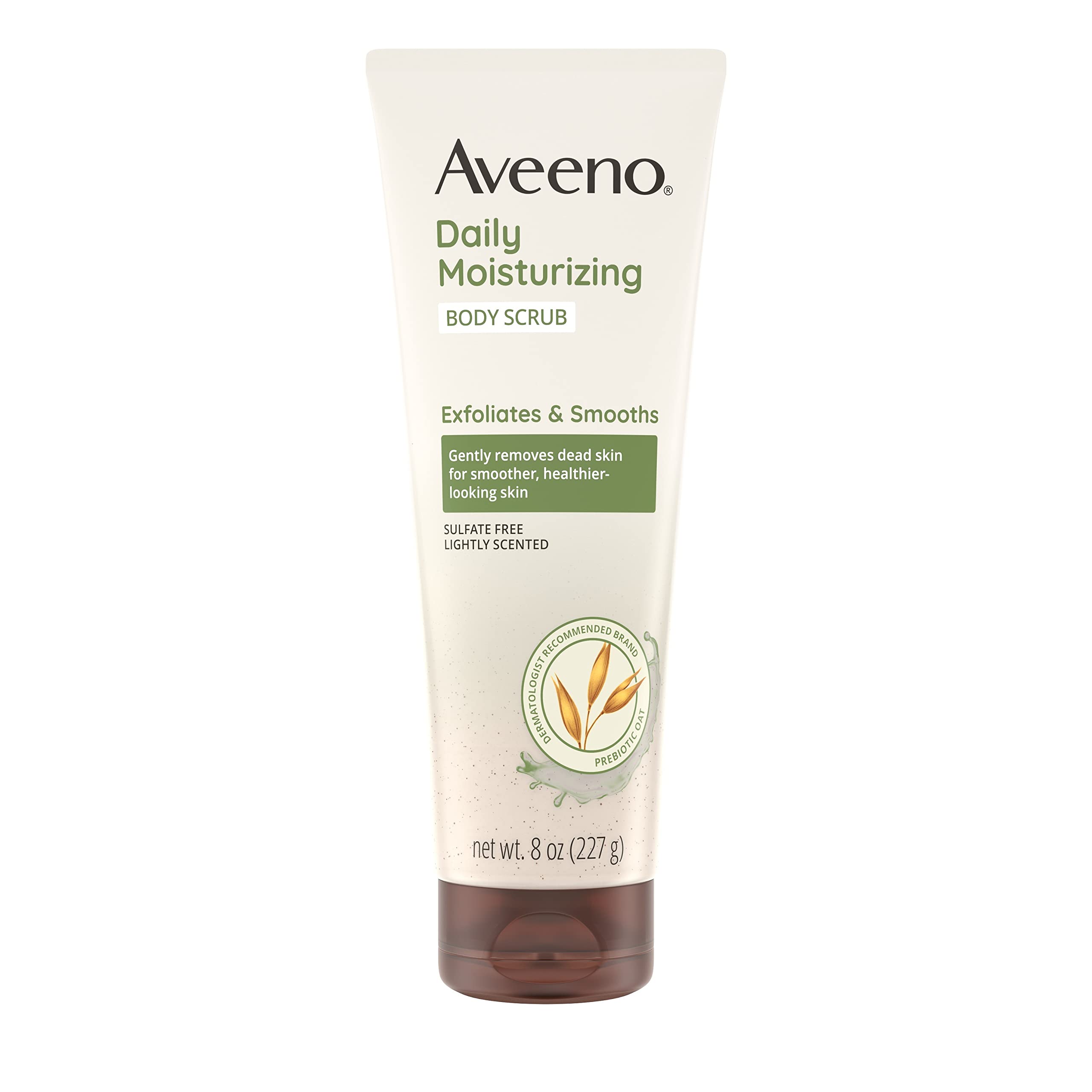 Aveeno gommage corporel quotidien tube, peau plus douce après utilisation