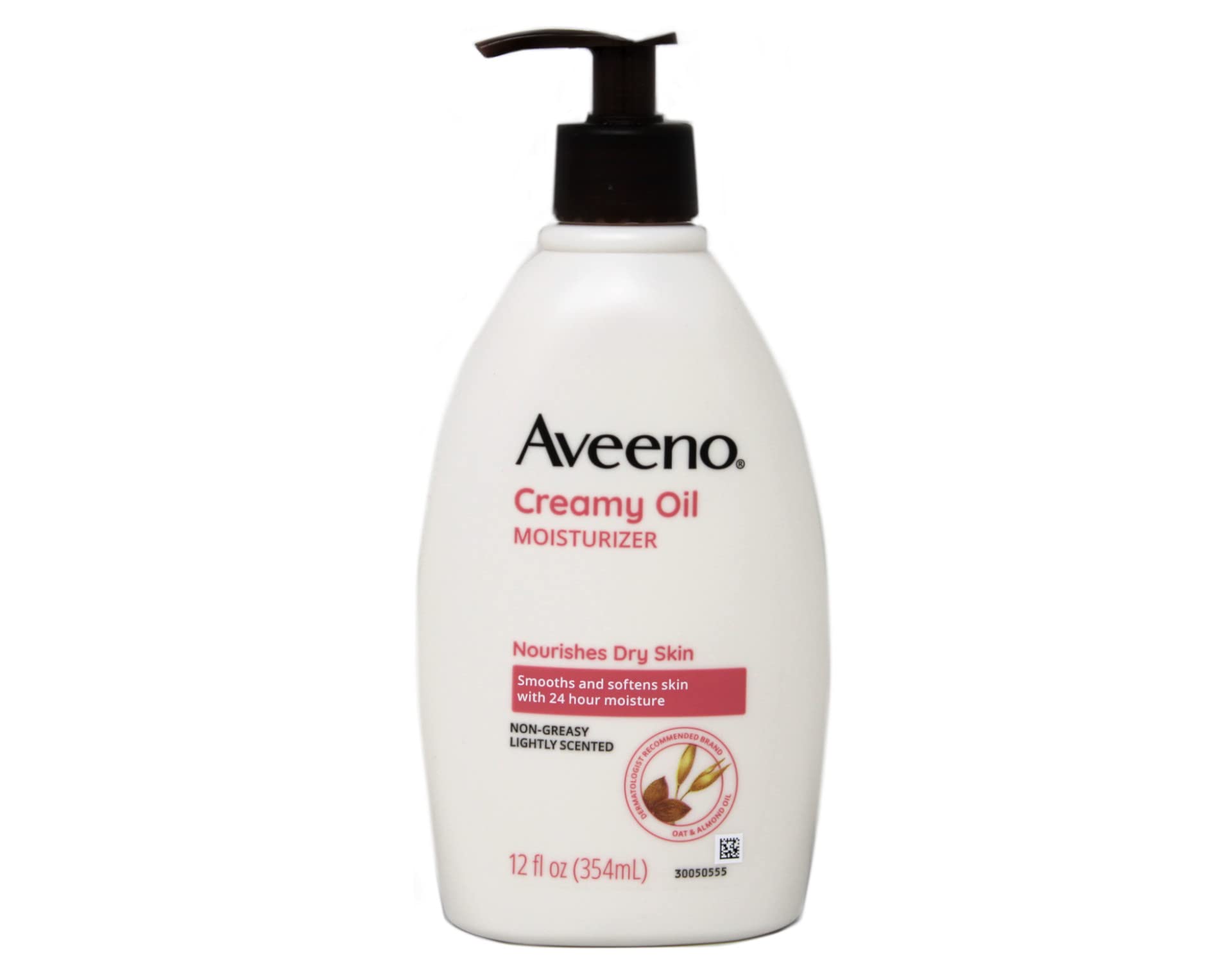 Aveeno Huile Crèmeuse – flacon 355 ml, hydratation durable sans fini gras