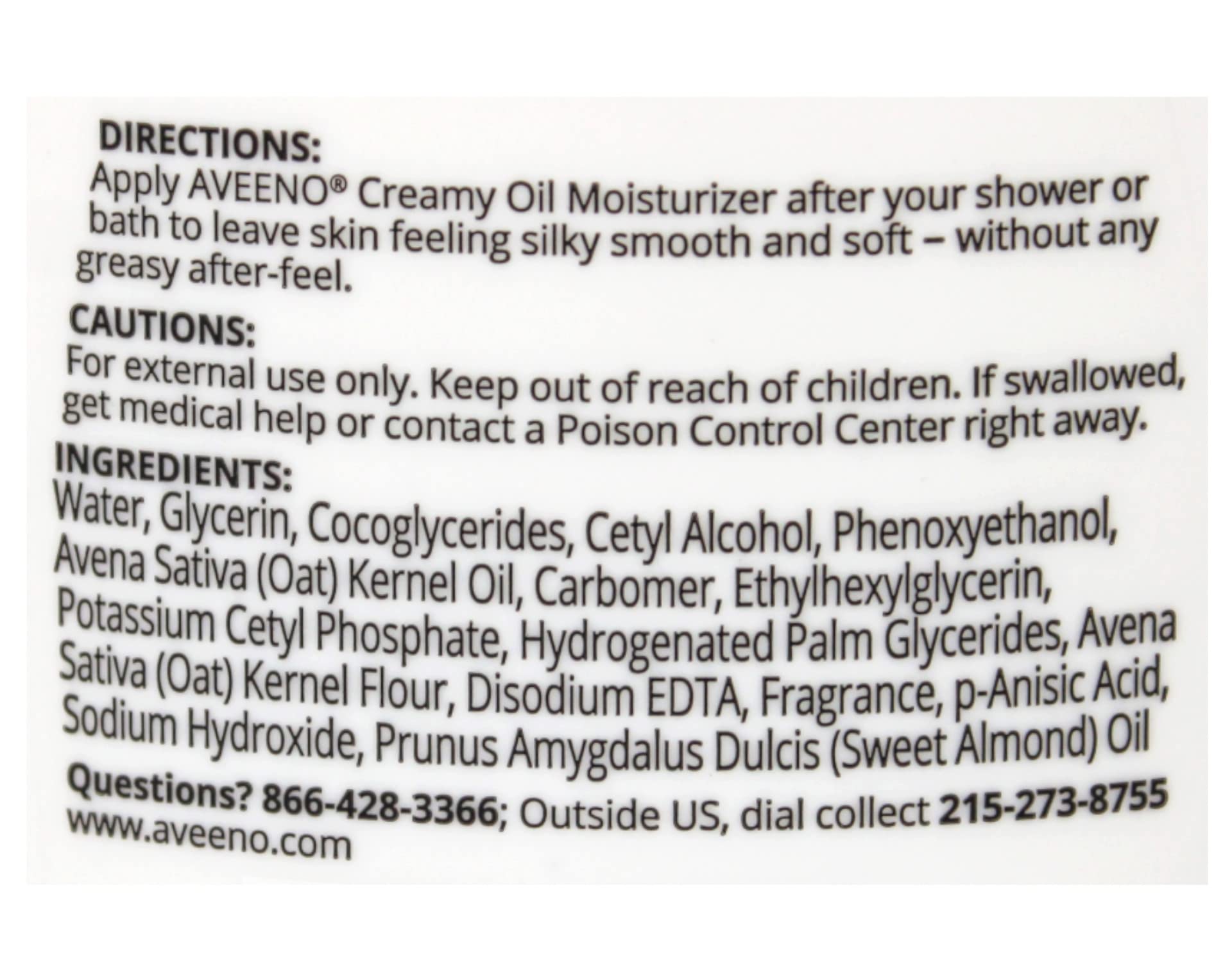 Aveeno Huile Crèmeuse – peau nourrie et douce après chaque utilisation