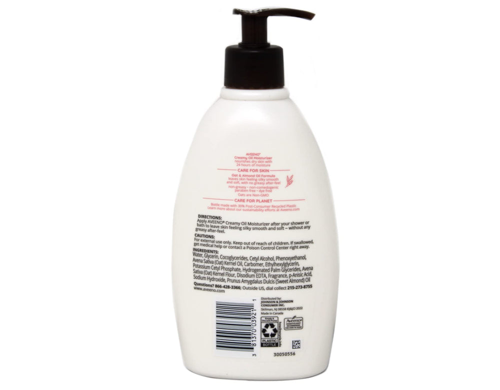 Aveeno Huile Crèmeuse – texture légère qui pénètre facilement et apaise la peau