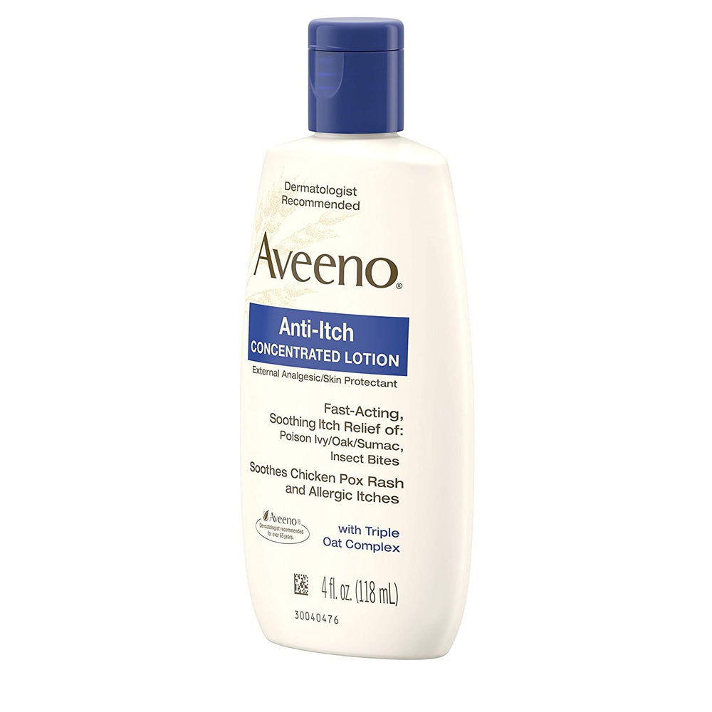 Lotion Aveeno sans parfum, adaptée aux peaux sensibles.