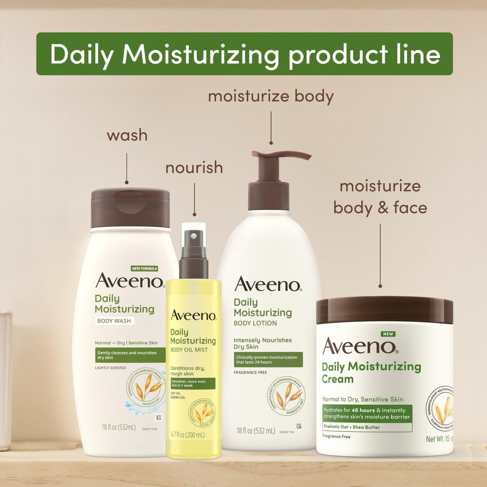 Utilisez la lotion hydratante Aveeno après la douche pour prolonger l'hydratation
