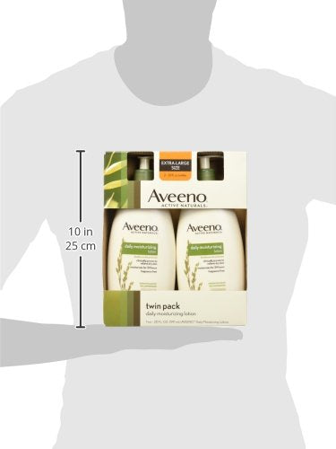 Texture crémeuse d'Aveeno Lotion Hydratante, absorption rapide pour peau douce.