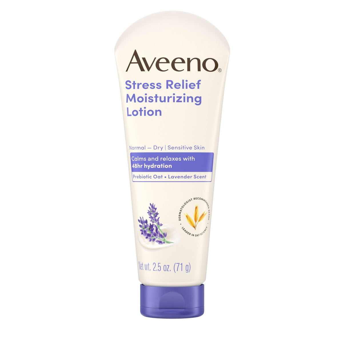 Aveeno tube-relaxante lavande 2,5 oz pour apaiser et hydrater la peau.