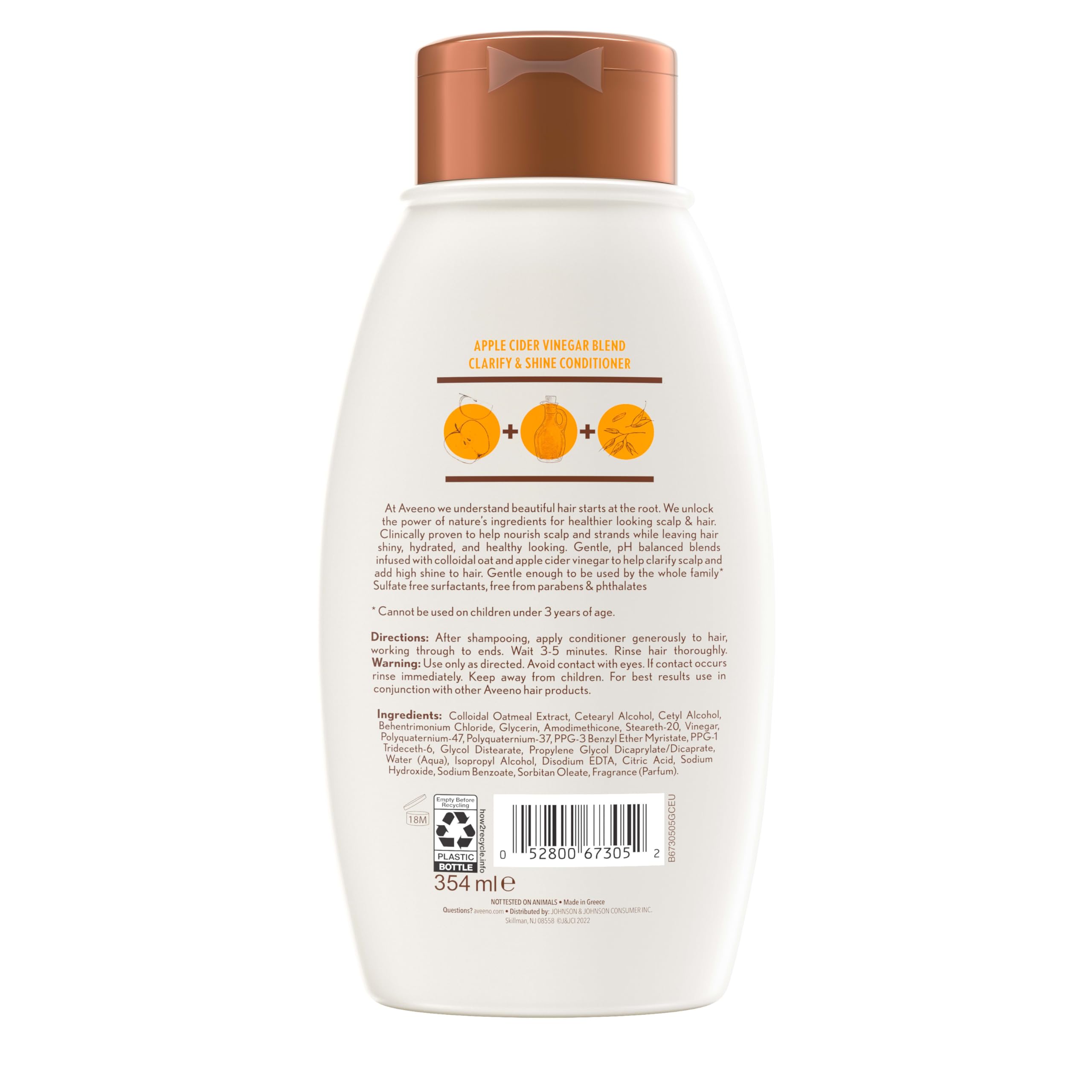 Rituel après-shampooing Aveeno pour cheveux propres et soyeux