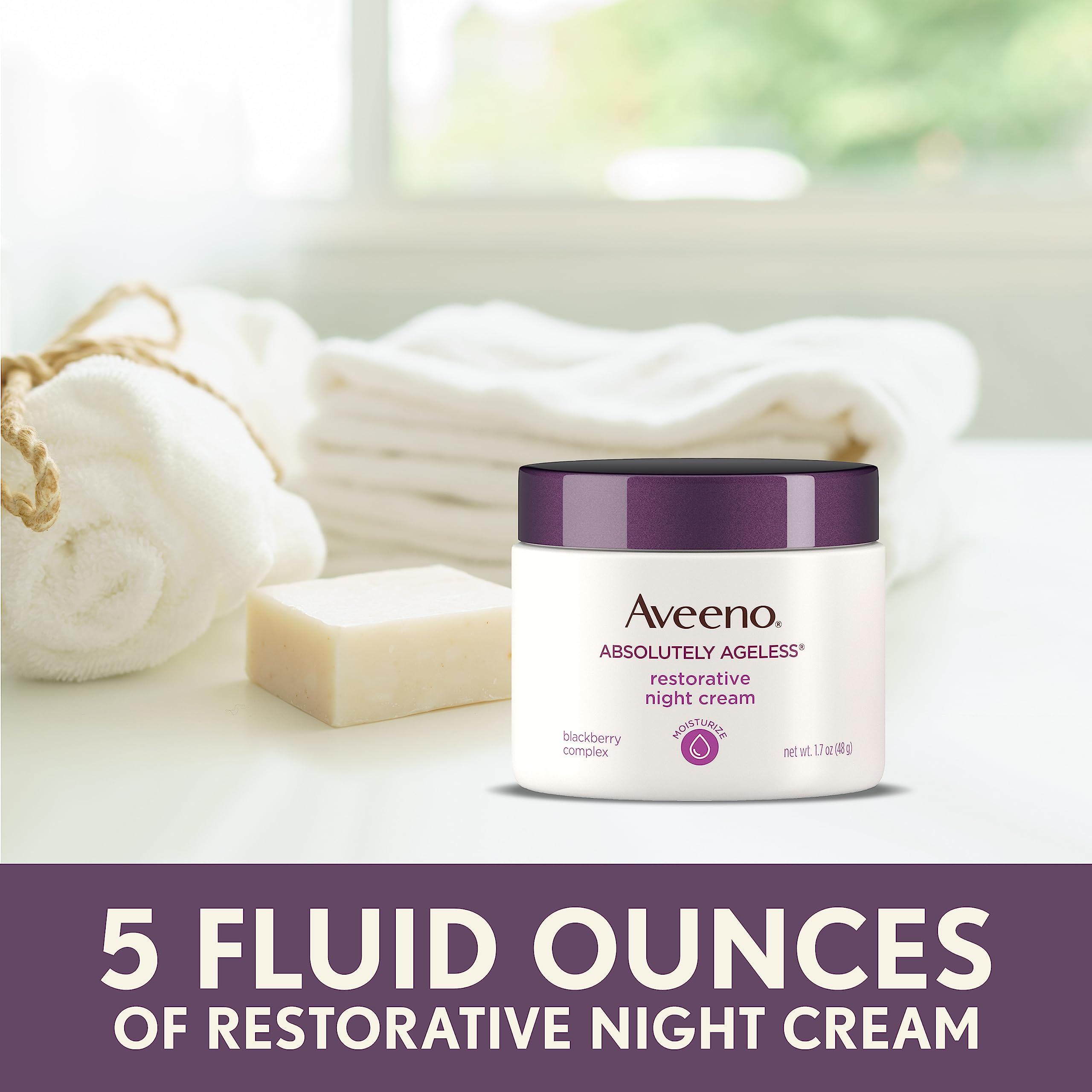 Routine nocturne Aveeno pour une peau lumineuse au réveil