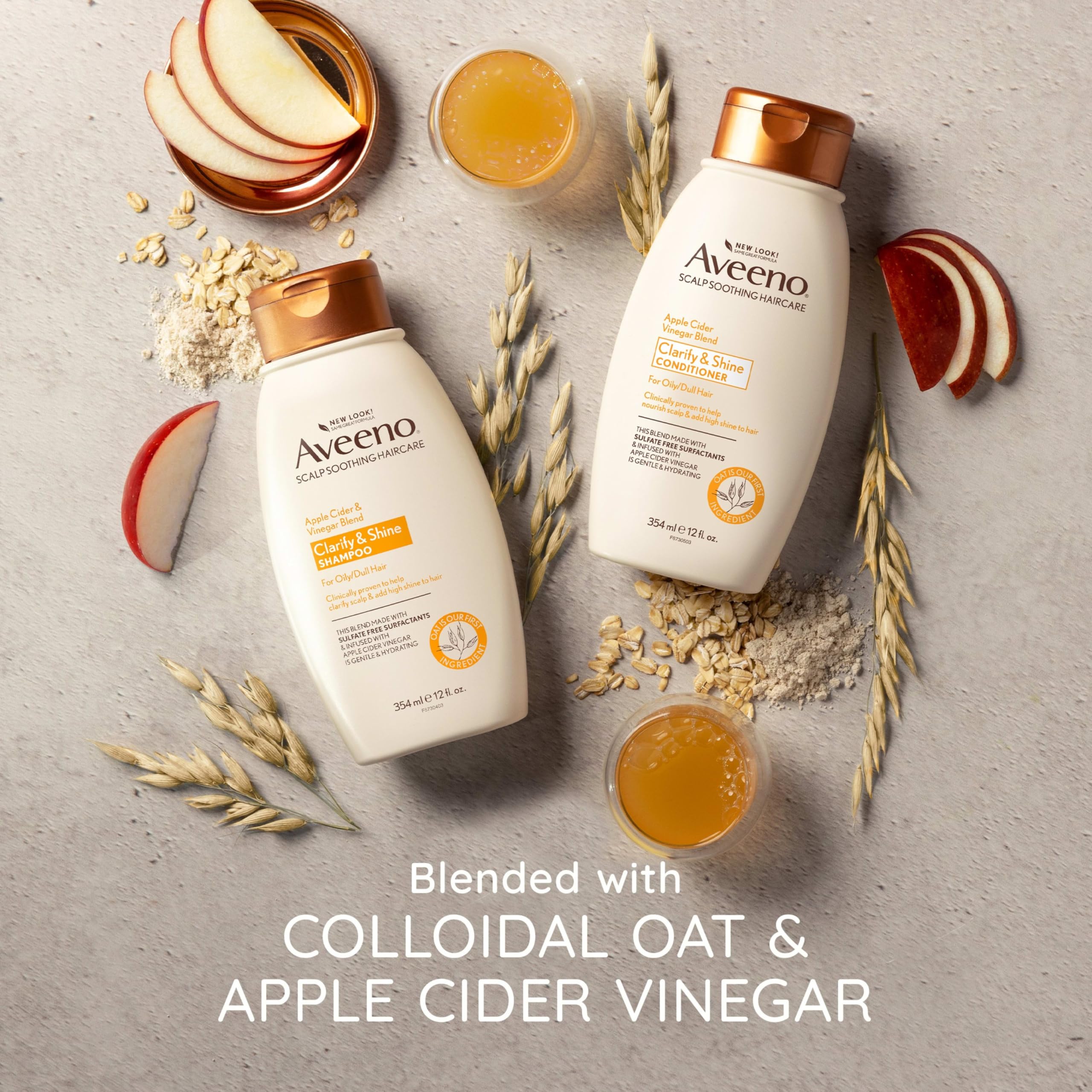 Aveeno sensation fraîche après application sur cheveux.