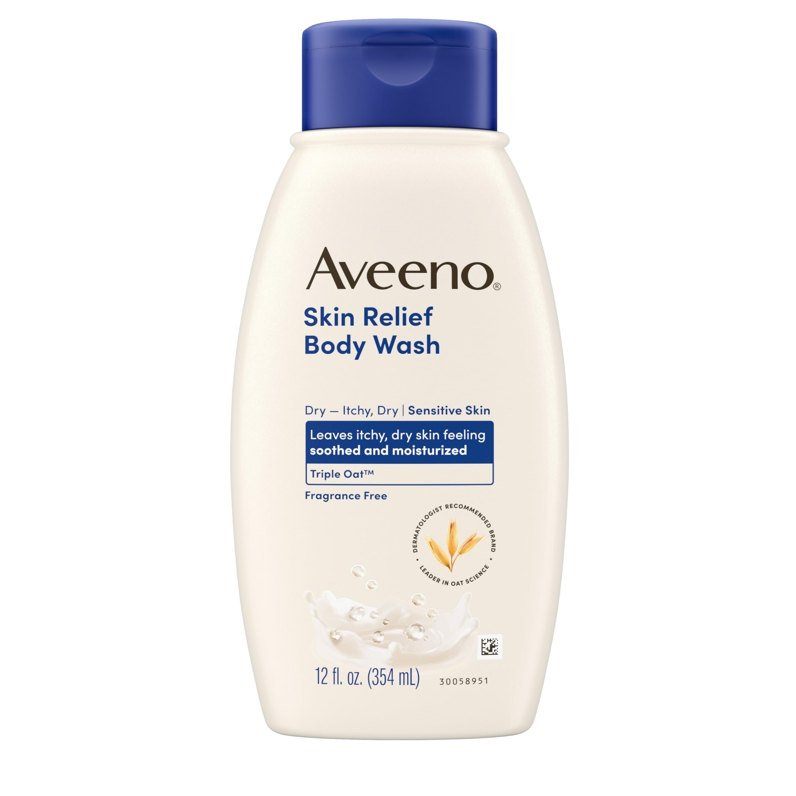 Aveeno — bouteille sans parfum pour une douche douce et apaisante.