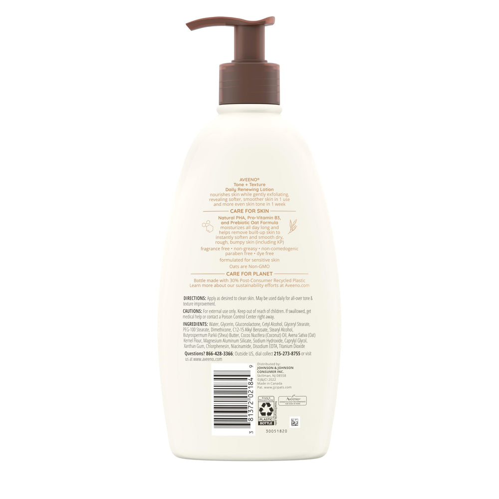 Hydratation continue avec Aveeno Tone + Texture