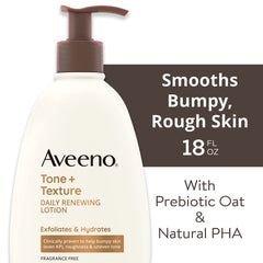 Texture crème légère d'Aveeno Tone + Texture pour lisser la peau