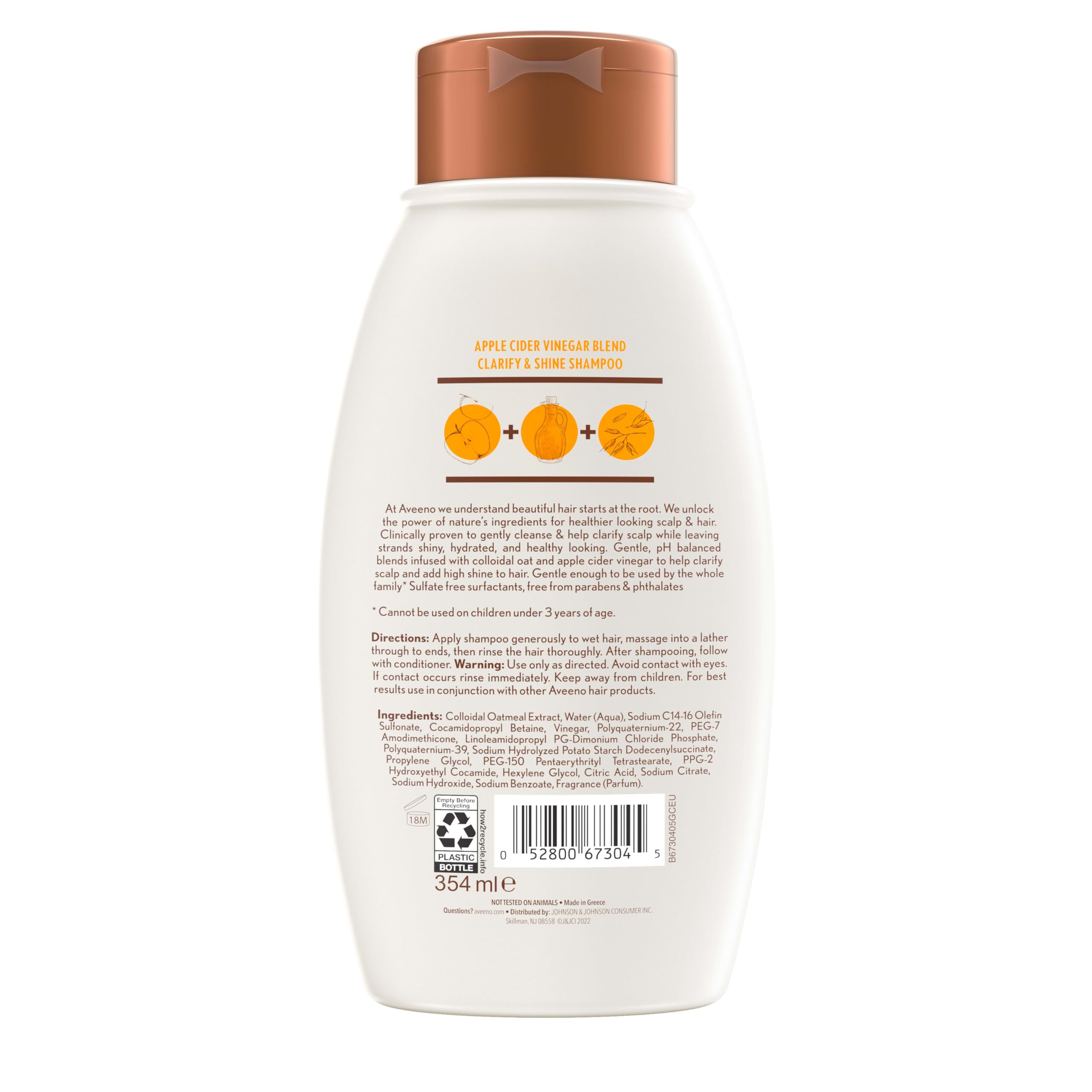 Aveeno usage quotidien pour cheveux propres et vivants.