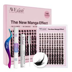 AVELASH Manga Lash Clusters Californie Sunset 8-18mm pour un regard dramatique et durable.
