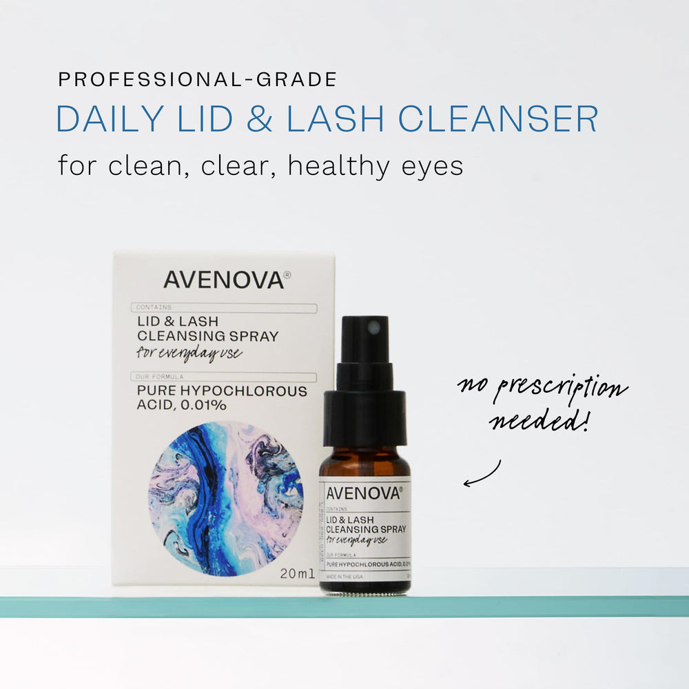 Avenova spray hypochloreux 0,01% purifié utilisé quotidiennement sans savon