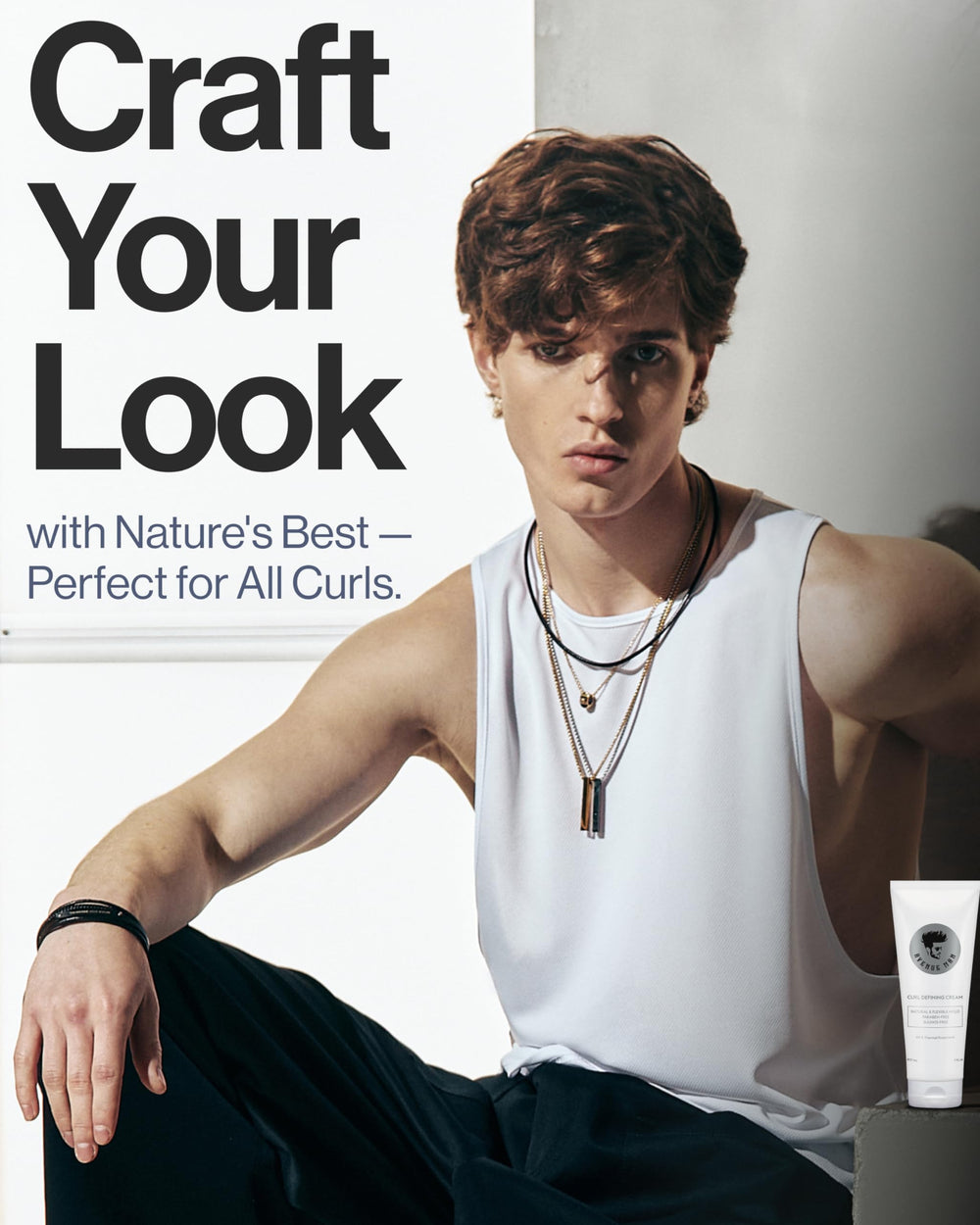 Crème Définissant Boucles Avenue Man format pratique pour voyage.
