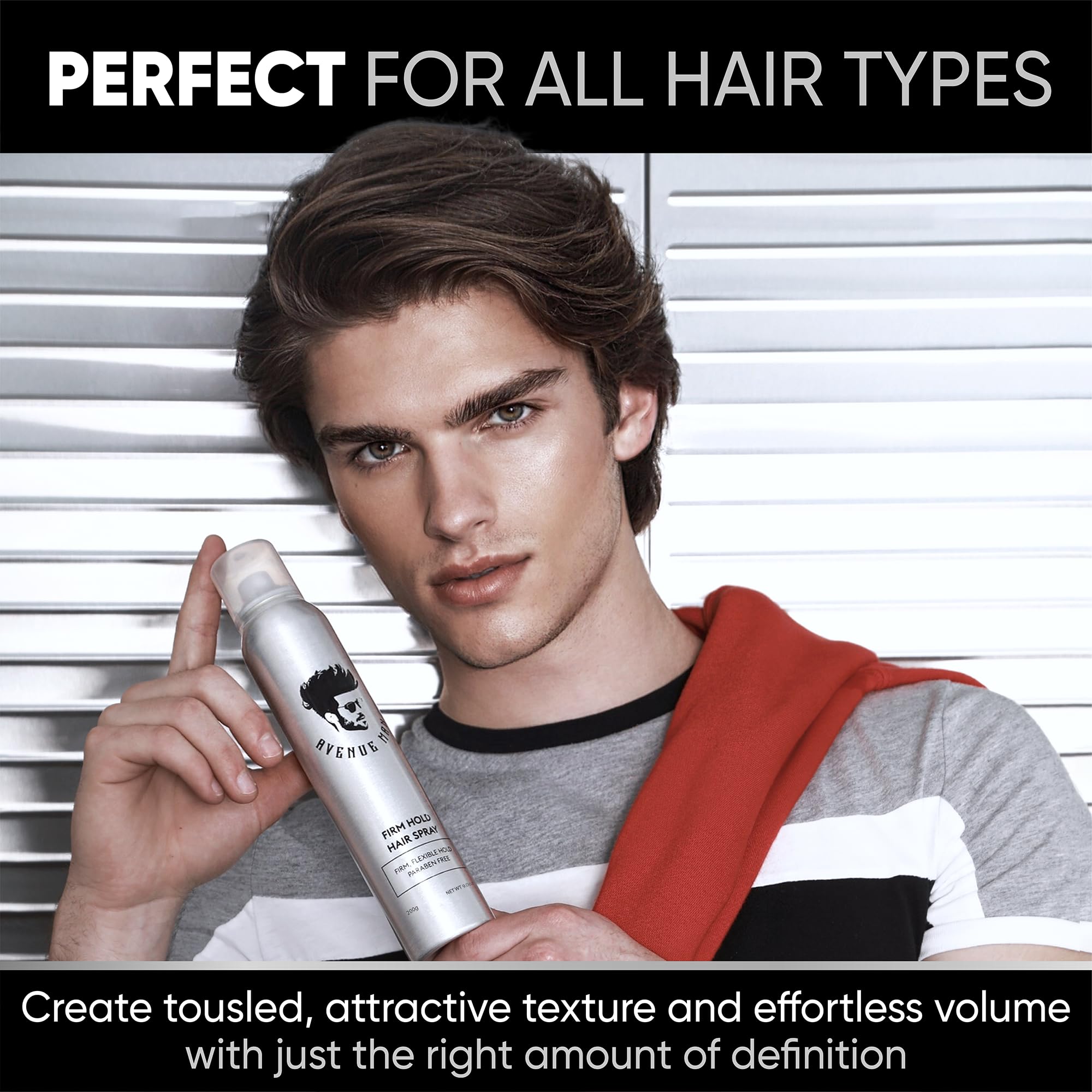 Avenue Man Texture Spray — tenue ferme qui reste flexible tout au long de la journée.