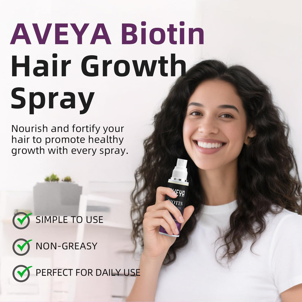 AVEYA Spray Croissance Cheveux – Convient aux cheveux colorés et traités.