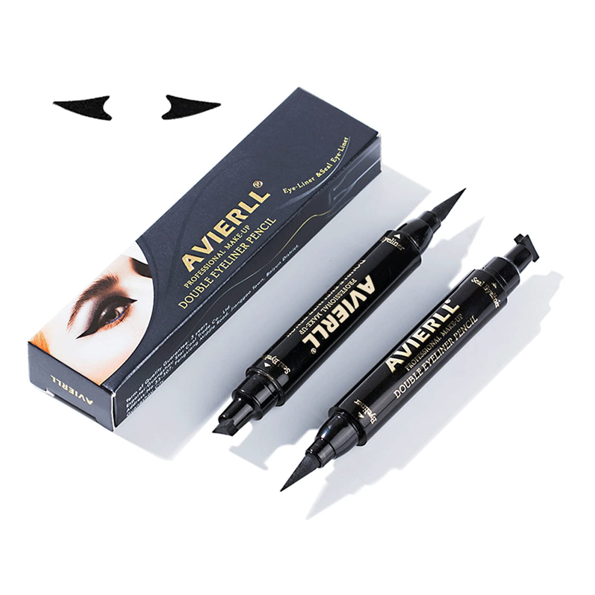 AVIERLL emballage tampon-delineateur aile noir, design élégant et pratique.