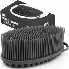 Brosse Avilana en silicone double-face, exfolie en douceur le corps et le visage.