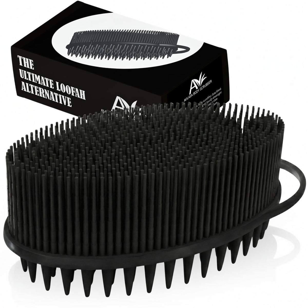 Avilana brosse-silicones premium proche montre le détail des poils doux pour un massage du cuir-chevelu
