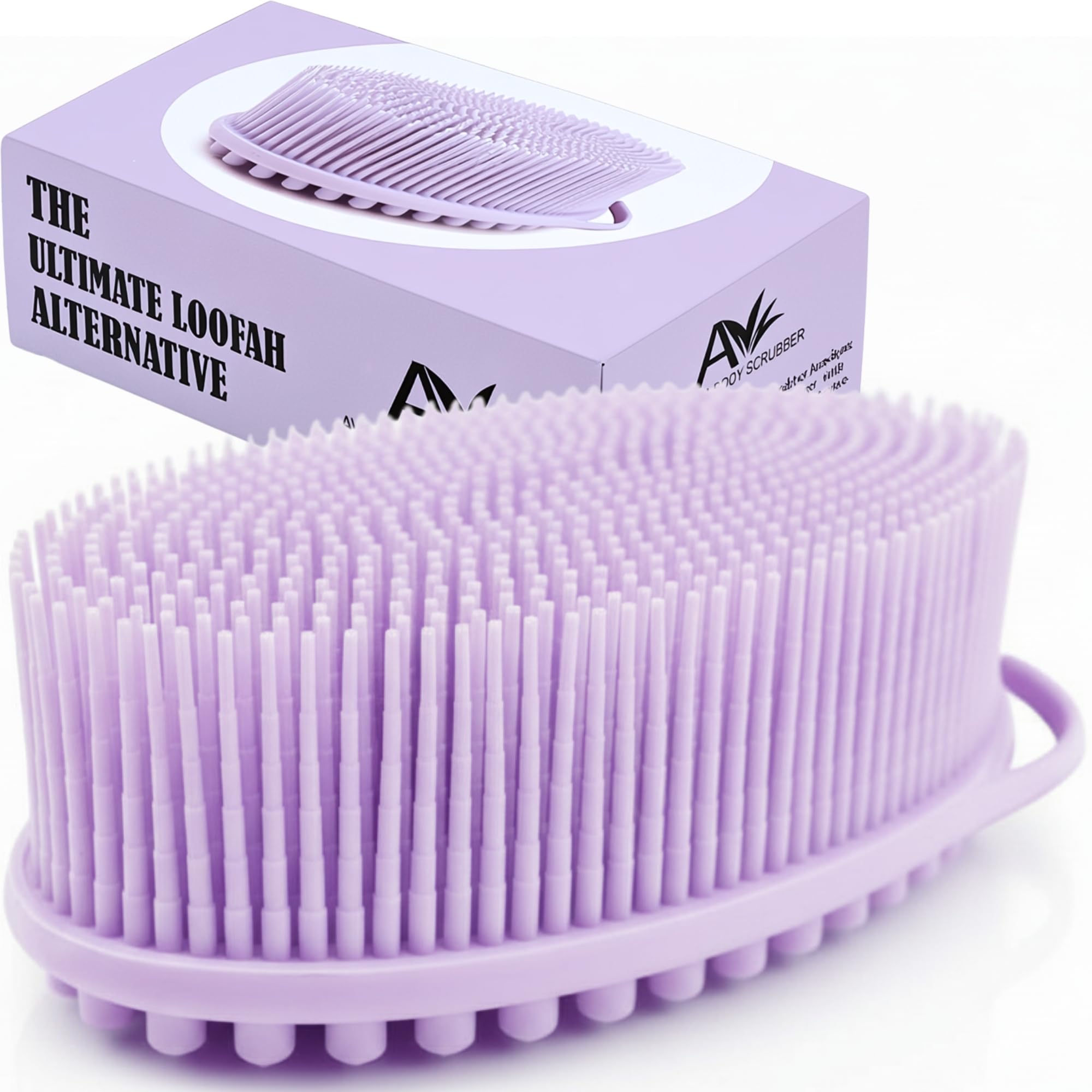 Gant-brosse Avilana en silicone premium, double face pour exfolier et masser.