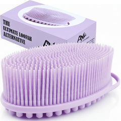Gant-brosse Avilana en silicone premium, double face pour exfolier et masser.