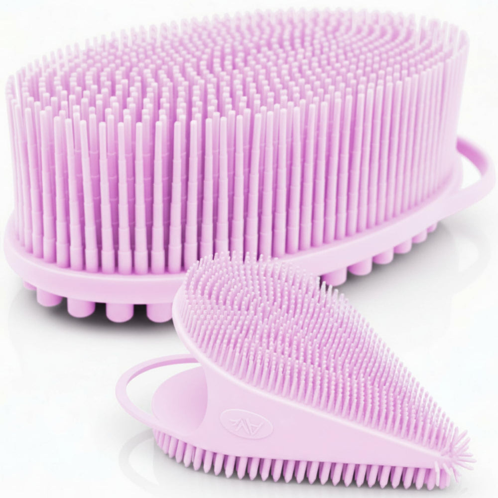 Ensemble Avilana en silicone pour corps et visage, pratique et durable.