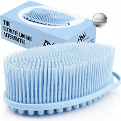 Avilana Silver Edition – brosse-douche silicone argent infusé, fraîcheur durable.
