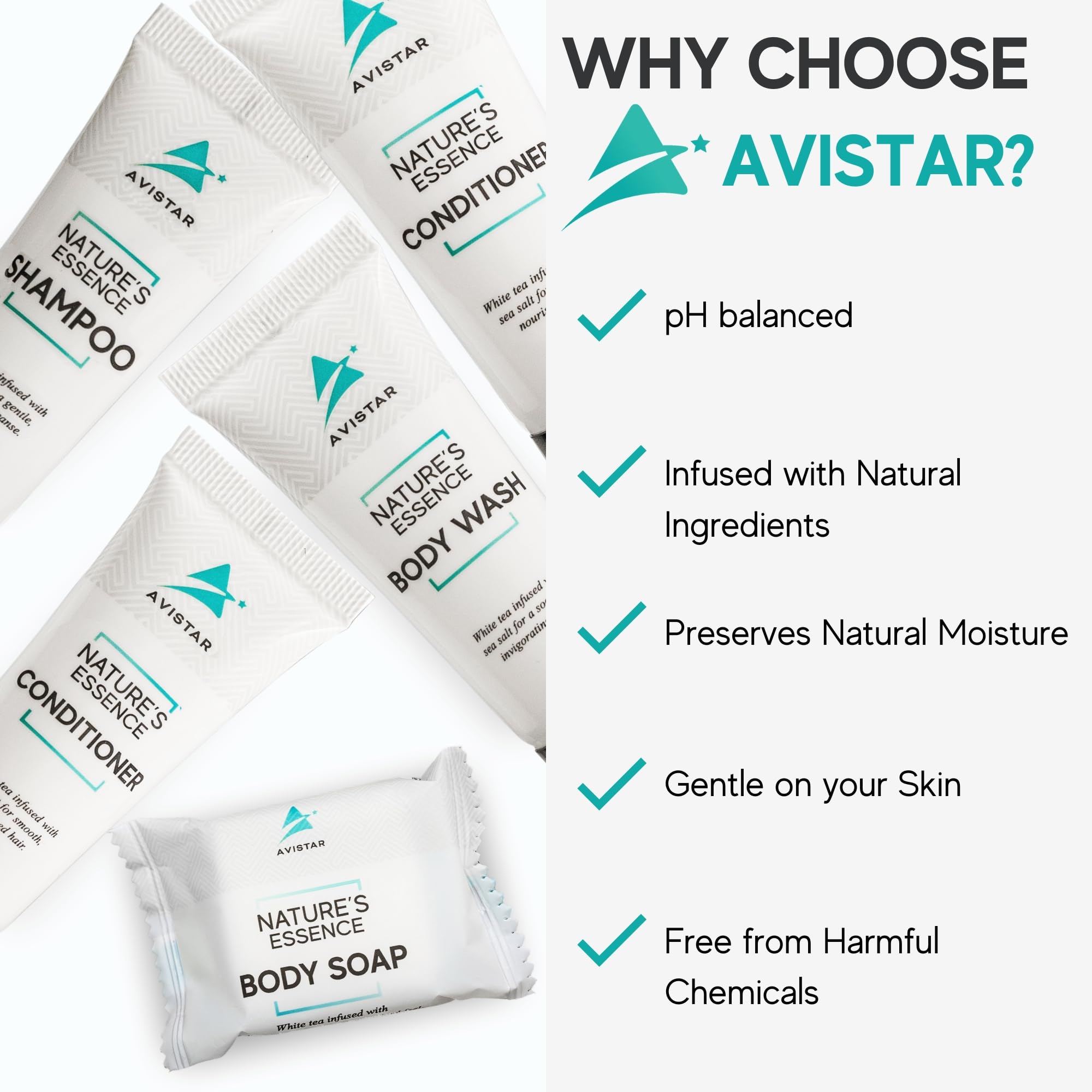 Avistar emballage design élégant : présentable en salle de bains.