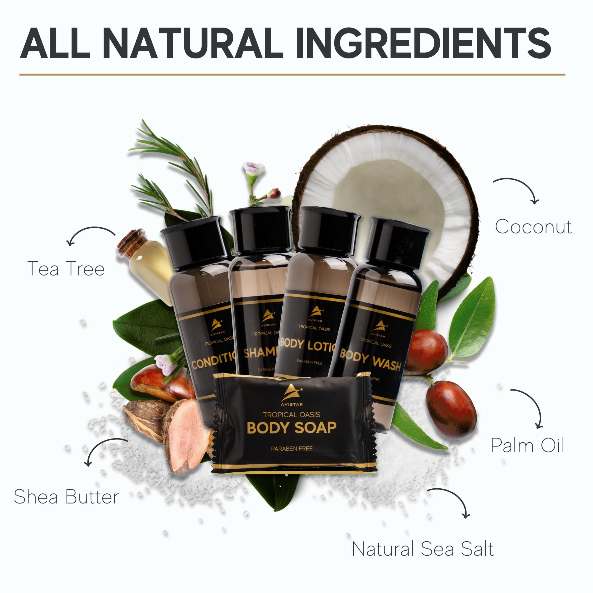 Avistar Gel douche hôtel mini: senteur douce et fraîche pour la toilette.