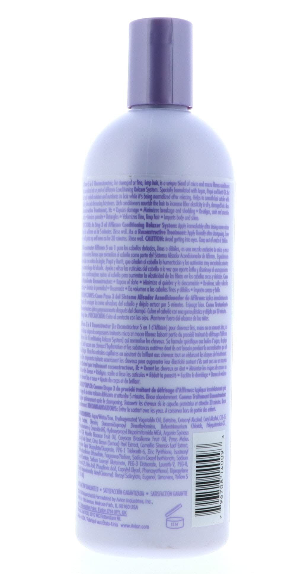 Affirm 5 en 1 Reconstructeur Avlon, conditionnement ciblé des fibres capillaires.