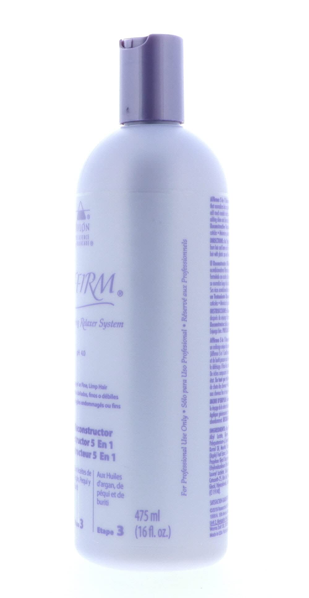 Affirm 5 en 1 Reconstructeur Avlon, dépôt dans la fibre pour nourrir en profondeur.