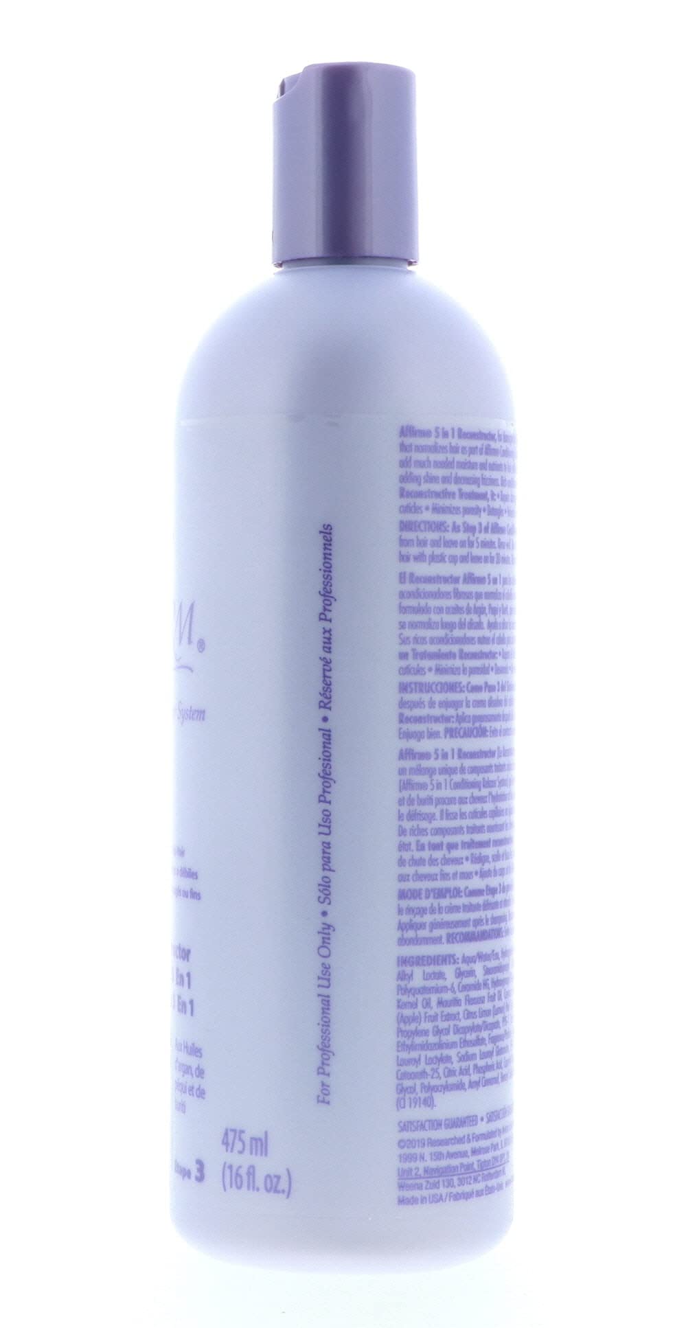 Affirm 5 en 1 Reconstructeur Avlon, texture soyeuse et démêlage facilité.
