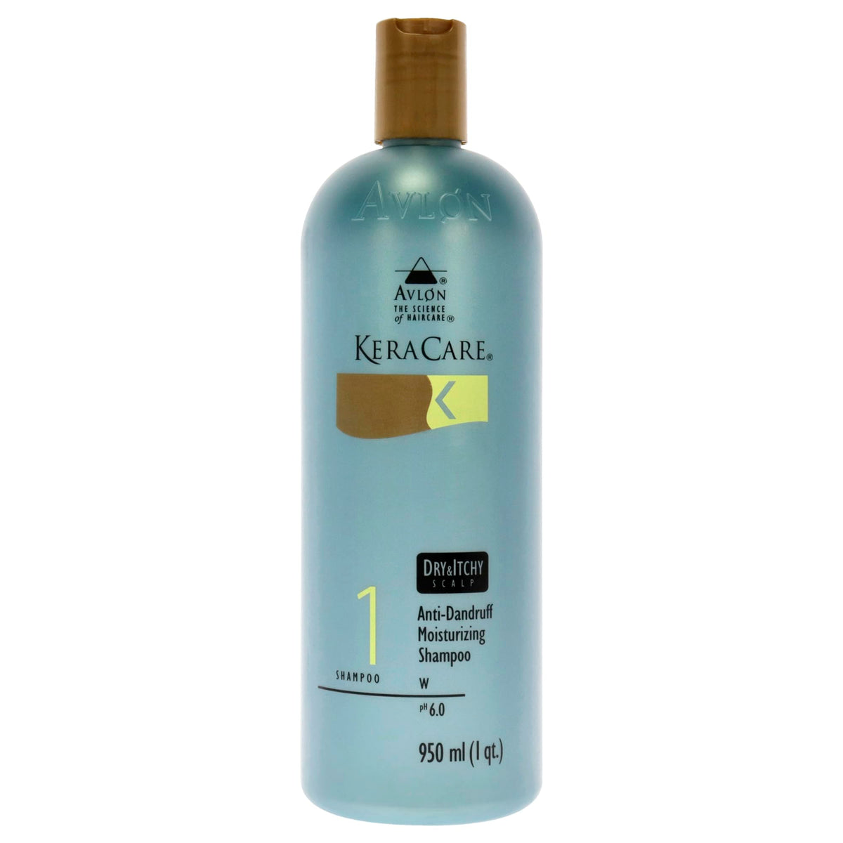 Shampoing Avlon KeraCare antipelliculaire en flacon pratique pour le cuir chevelu.